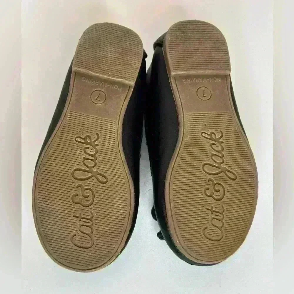 Cat and Jack Black Flat Ballet Girl's Slip -On Shoes (SH34)